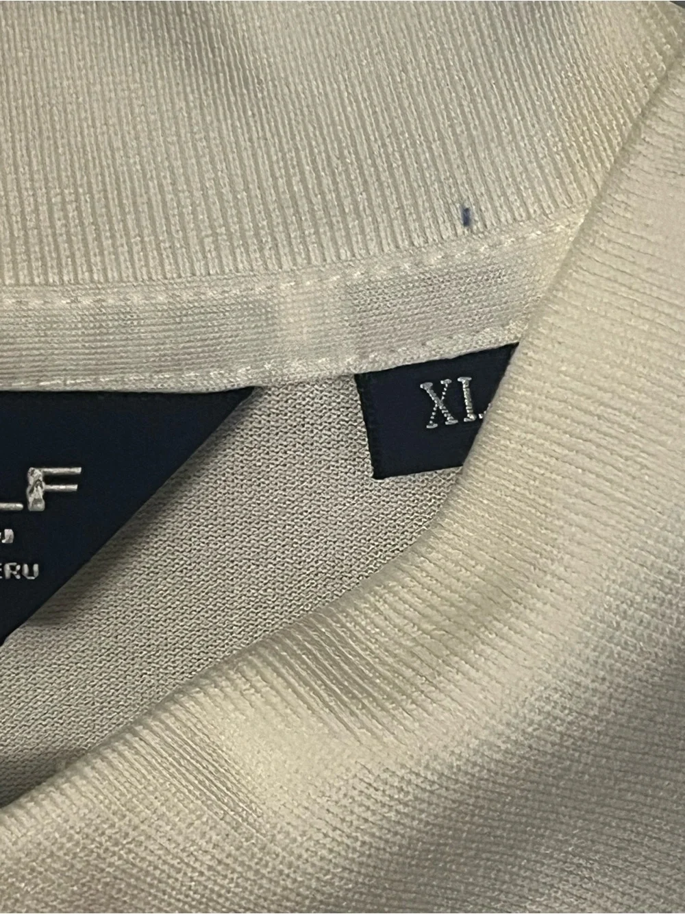Ralph Lauren White Long Sleeve Polo with Black Pony Logo